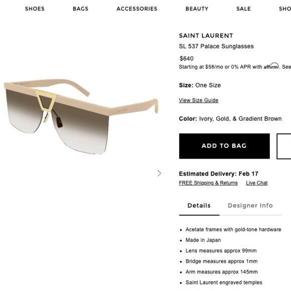 Saint Laurent Sunglasses main image 6